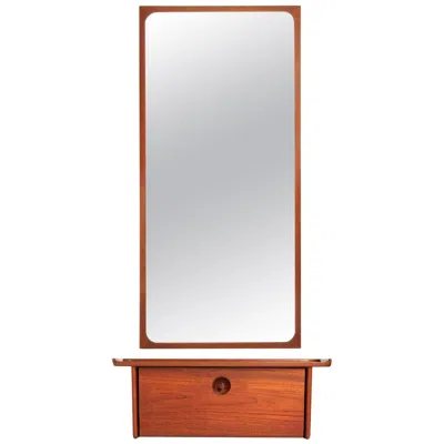 Pre-owned Ludvig Pontoppidan Wall Shelf And Mirror By  In Brown