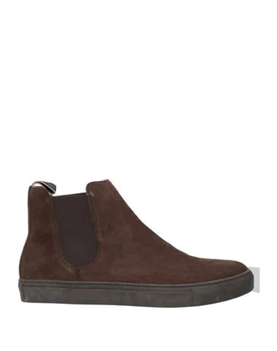Ludwig Reiter Man Ankle Boots Dark Brown Size 7 Leather
