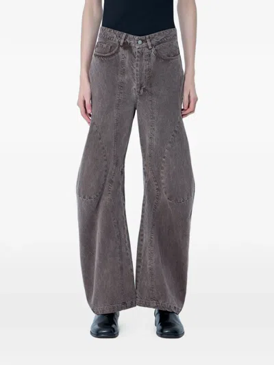 Lueder Wide-leg Jeans In Gray