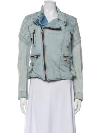 Pre-owned Luella Biker Jacket In Blue