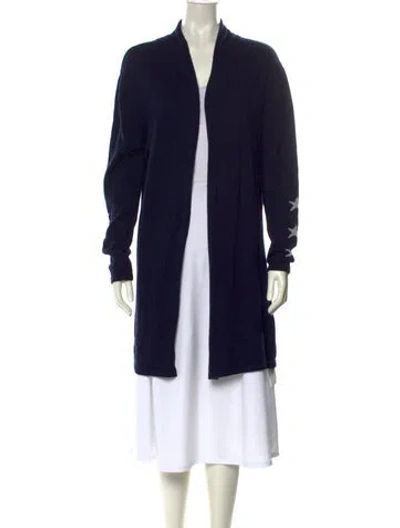 Pre-owned Luella Cashmere Open Front Sweater In Blue