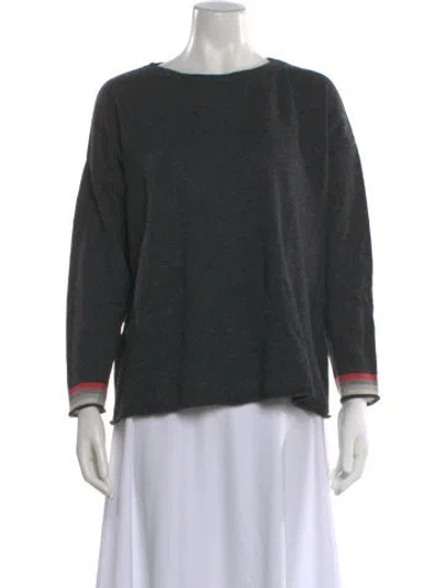 Pre-owned Luella Cashmere Scoop Neck Sweater In Gray