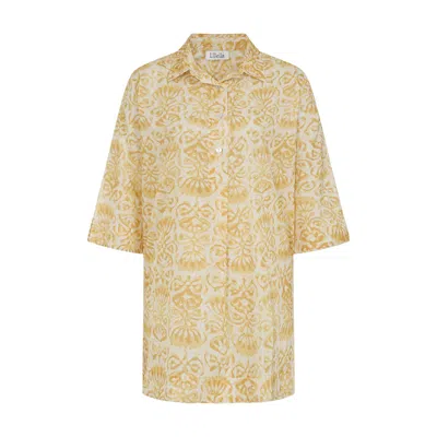 Luella Fashion Women's Maya Cotton Tunic Printed Pattern Gold