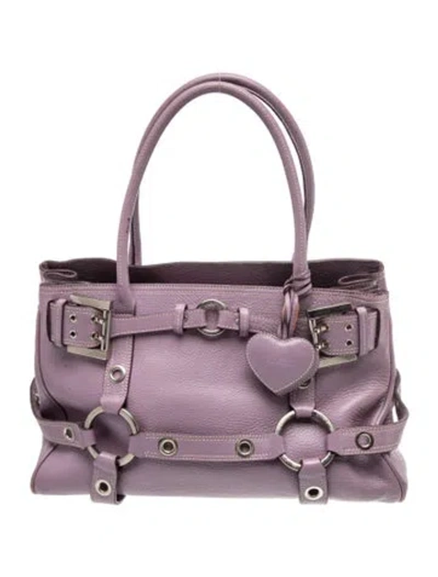 Pre-owned Luella Leather Top Handle Bag In Purple