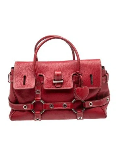 Pre-owned Luella Leather Top Handle Bag In Red