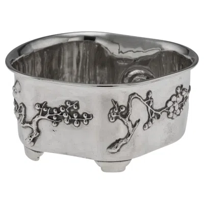 Pre-owned Luen Wo Antique 20thc Chinese Export Solid Silver Waste Bowl, Luen-wo, Shanghai C.1900