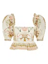 Lug Von Siga Daphne Printed Cotton Top In Natural In Neutral