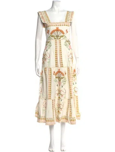 Pre-owned Lug Von Siga Floral Print Long Dress In Multi