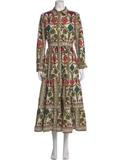 Pre-owned Lug Von Siga Floral Print Long Dress In Multi