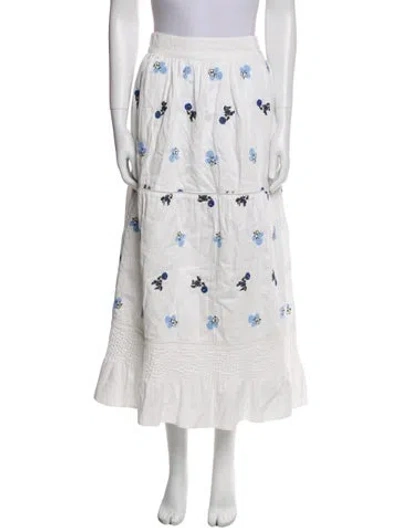 Pre-owned Lug Von Siga Floral Print Midi Length Skirt In Multi