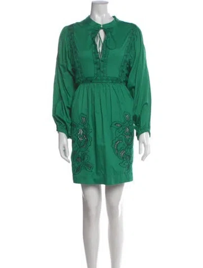 Pre-owned Lug Von Siga Floral Print Mini Dress W/ Tags In Green