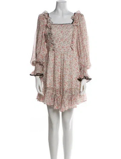 Pre-owned Lug Von Siga Floral Print Mini Dress W/ Tags In Multi