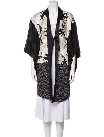 Pre-owned Lug Von Siga Floral Print Nightgown In Black
