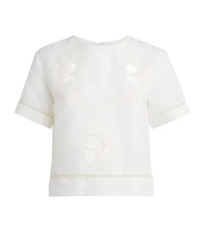 Lug Von Siga Linen Embroidered Dakota Top In White