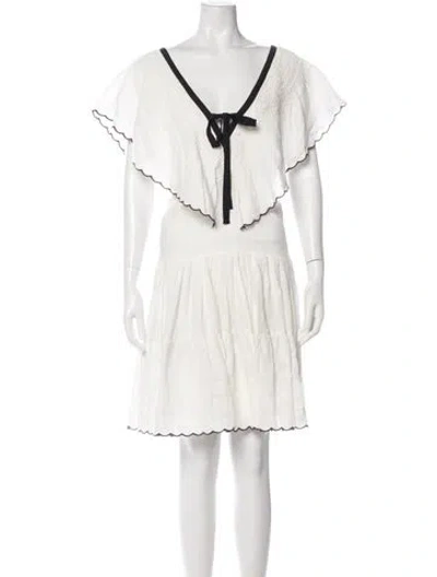 Pre-owned Lug Von Siga Linen Knee-length Dress In White