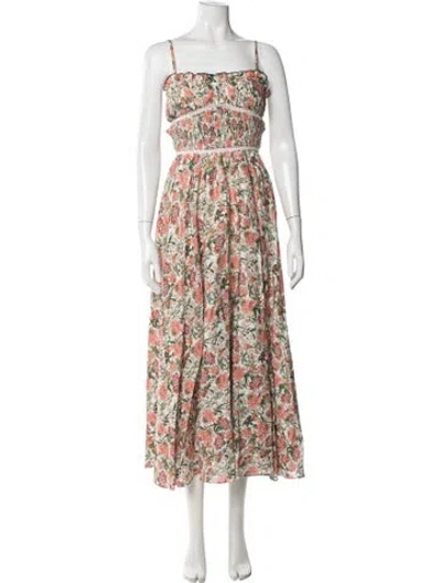Pre-owned Lug Von Siga Linen Long Dress In Green