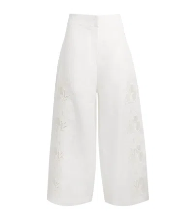 Lug Von Siga Linen Maria Wide-leg Trousers In White
