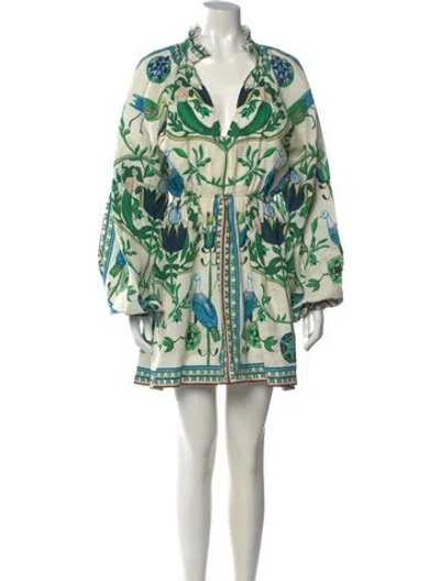 Pre-owned Lug Von Siga Linen Mini Dress In Green