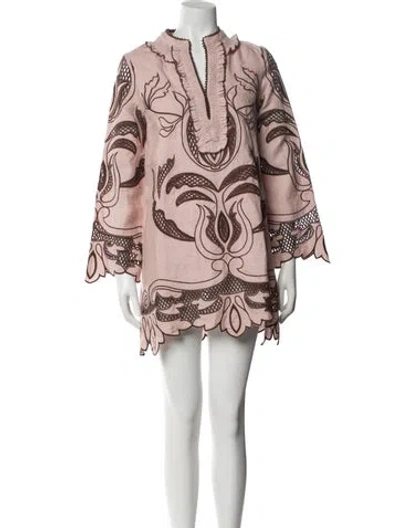 Pre-owned Lug Von Siga Linen Mini Dress In Multi