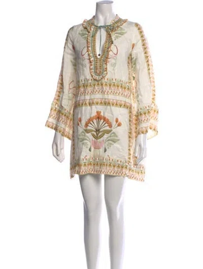 Pre-owned Lug Von Siga Linen Mini Dress In Multi