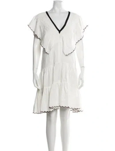 Pre-owned Lug Von Siga Linen Mini Dress In White