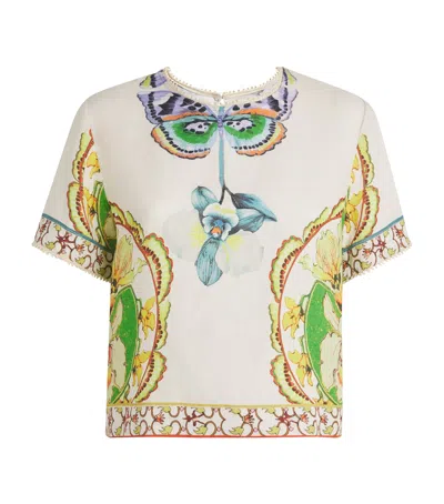 Lug Von Siga Linen Printed Dakota Top In Multi