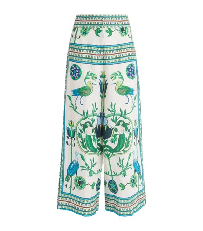 Lug Von Siga Linen Printed Maria Trousers In Multi