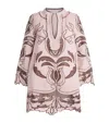 Lug Von Siga Linen Printed Tess Tunic Top In Pink