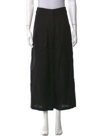 Pre-owned Lug Von Siga Linen Wide Leg Pants In Black