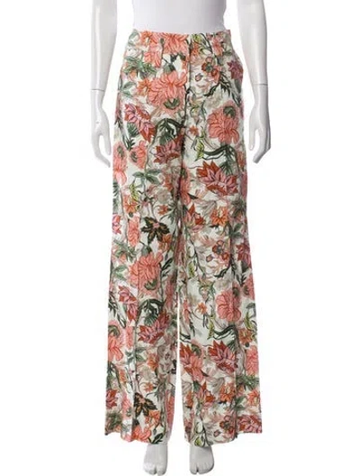 Pre-owned Lug Von Siga Linen Wide Leg Pants In White