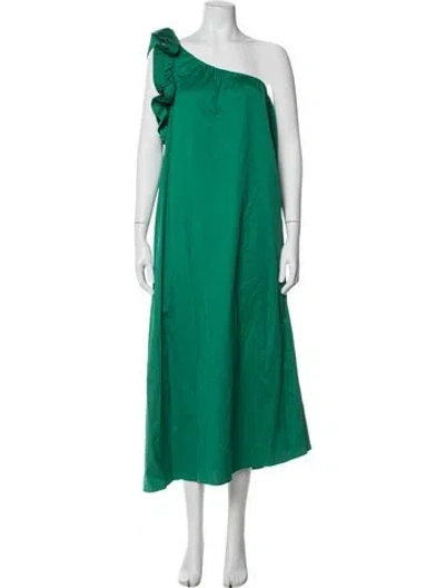 Pre-owned Lug Von Siga One-shoulder Long Dress In Green