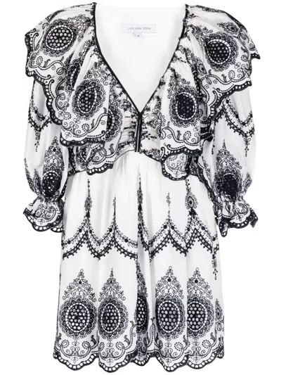 Lug Von Siga Pamela Embroidered Dress In White