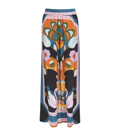 Lug Von Siga Printed Madison Wide-leg Trousers In Multi