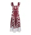 Lug Von Siga Printed Sybill Midi Dress In Burgundy