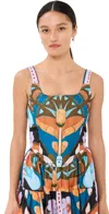 Lug Von Siga Rosalie Top Black/blue Multicolor Print In Black/blue Multicolor Print