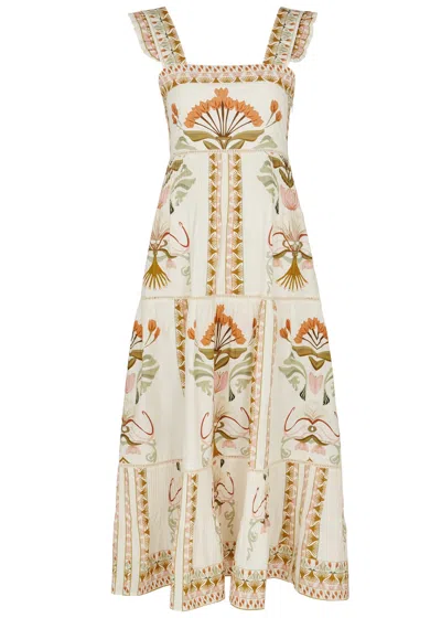 Lug Von Siga Sybill Printed Cotton Midi Dress In Multicoloured