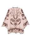 Lug Von Siga Linen Printed Tess Tunic Top In Pink