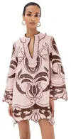 Lug Von Siga Linen Printed Tess Tunic Top In Pink