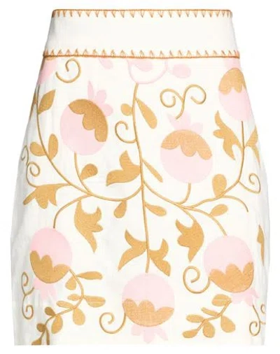 Lug Von Siga Woman Mini Skirt Off White Size 6 Linen