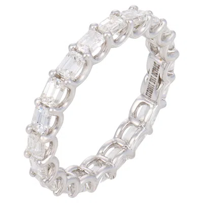 Pre-owned Lugano 2.07 Carat Diamond 18k White Gold Eternity Band