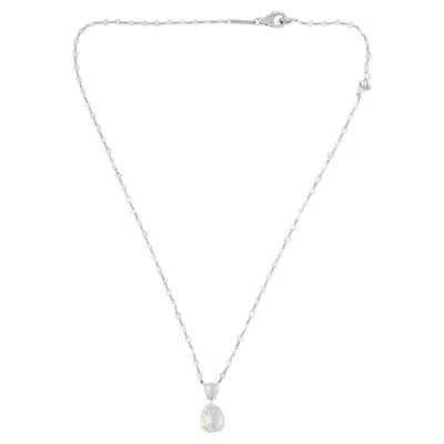 Pre-owned Lugano 5.77 Carat Igi Rose Cut Diamond 18k White Gold Drop Necklace