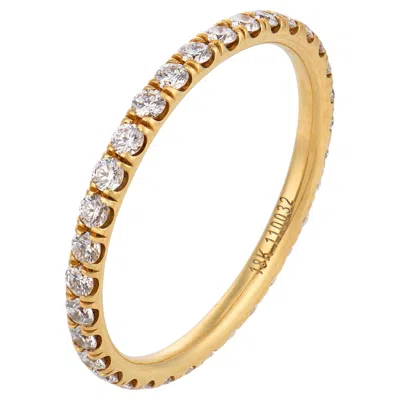 Pre-owned Lugano Diamond 18k Yellow Gold Eternity Band