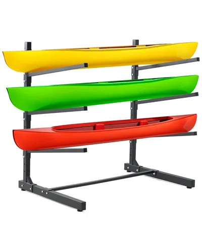 Lugo 3-tier Freestanding Outdoor Kayak Storage Rack In Black | ModeSens