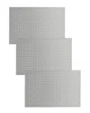 Lugo 3pc Pegboard Wall Organizer Panels In Grey