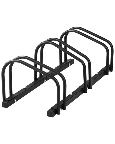 Lugo Heavy Duty Bike Floor Stand And Holder For 3 Bikes In Black