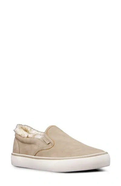 Lugz Clipper Faux Fur Slip-on Sneaker In Brown
