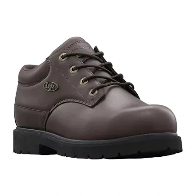 Lugz Drifter Lo Lx Mens Block Heel Lace Up Boots In Brown