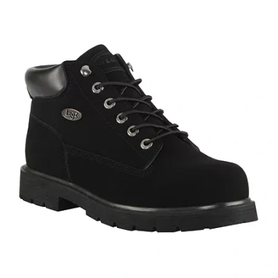 Lugz Drifter Lx Mens Block Heel Lace Up Boots In Black