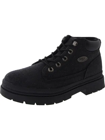 Lugz Drifter Peacoat Womens Fleece Ankle Ankle Boots In Black