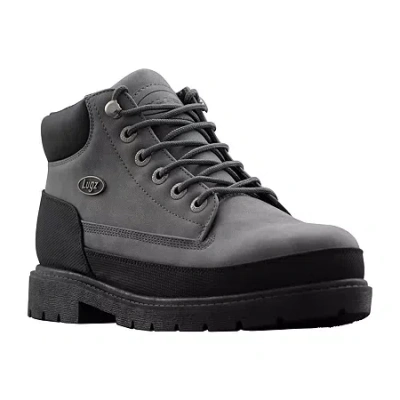 Lugz Drifter Weatherguard Mens Block Heel Lace Up Boots In Gray